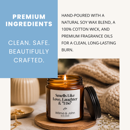 Personalized Wedding Favor Soy Candle - BACHGEARS