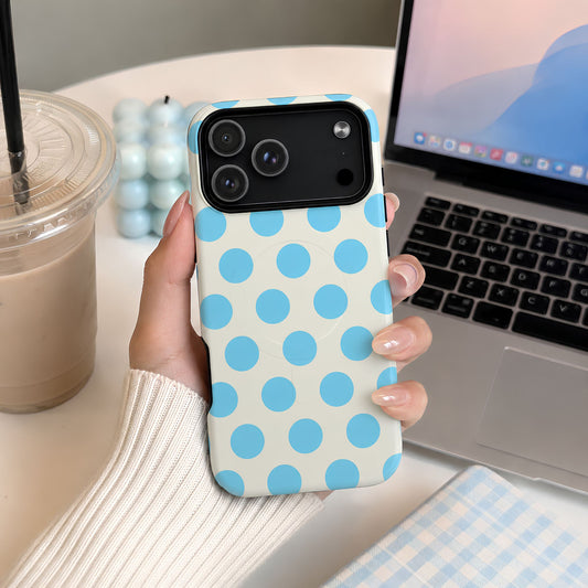 Blue Polka Dot Tough Magnetic Phone Case