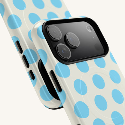 Blue Polka Dot Tough Magnetic Phone Case