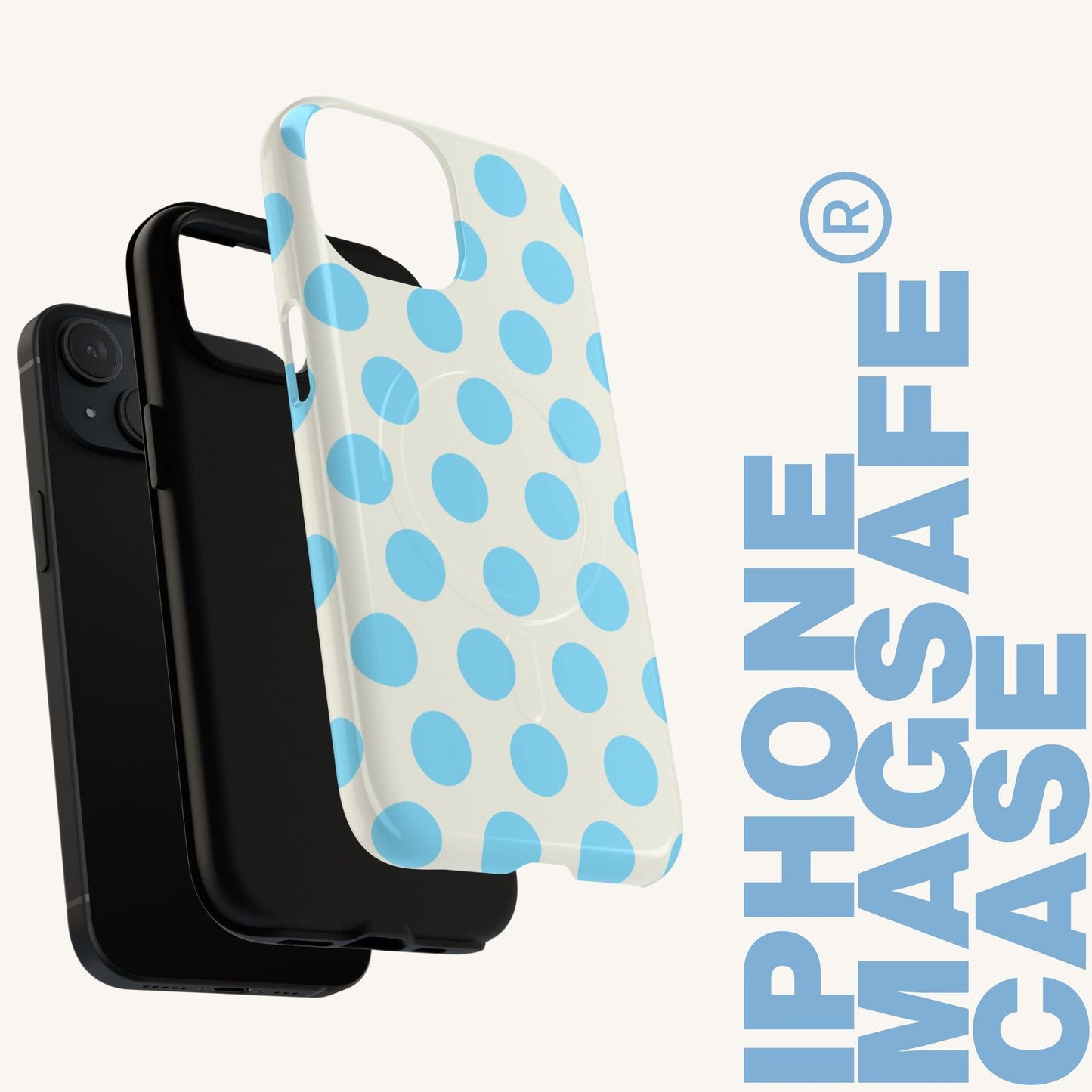 Blue Polka Dot Tough Magnetic Phone Case - BACHGEARS