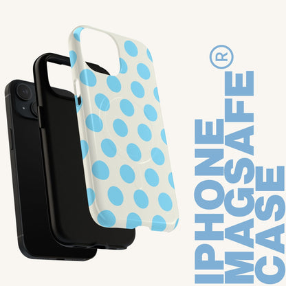 Blue Polka Dot Tough Magnetic Phone Case - BACHGEARS