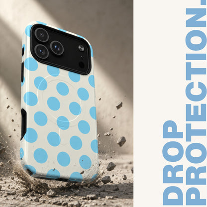 Blue Polka Dot Tough Magnetic Phone Case - BACHGEARS