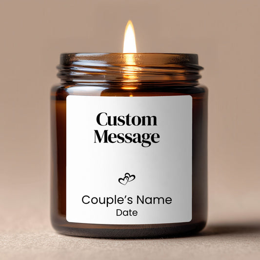 Custom Message Amber Jar Soy Candle - BACHGEARS