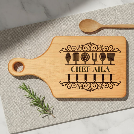 Engraved Custom Name Wooden Cutting Board - BACHGEARS