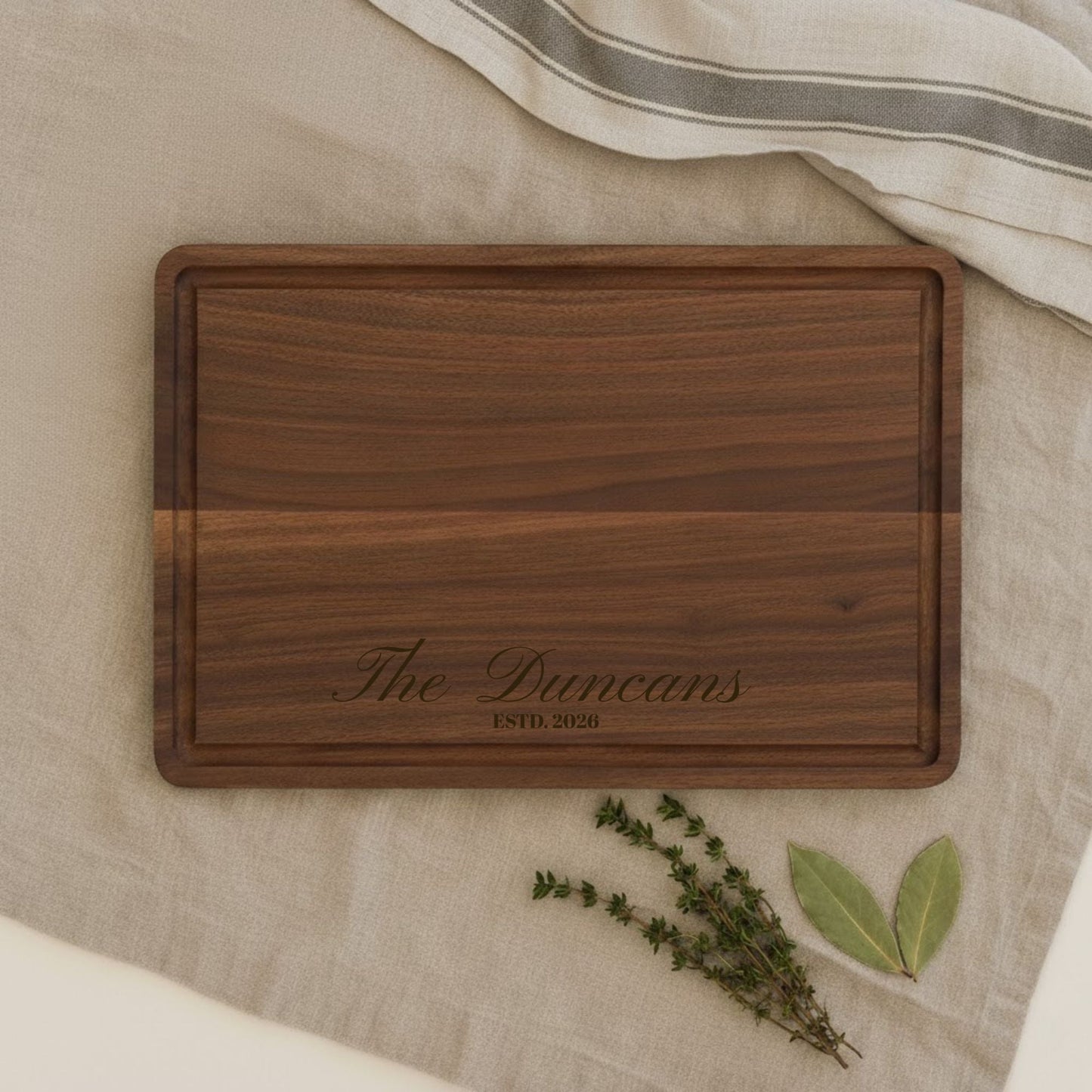 Engraved Personalized Wooden Cutting Board - BACHGEARS