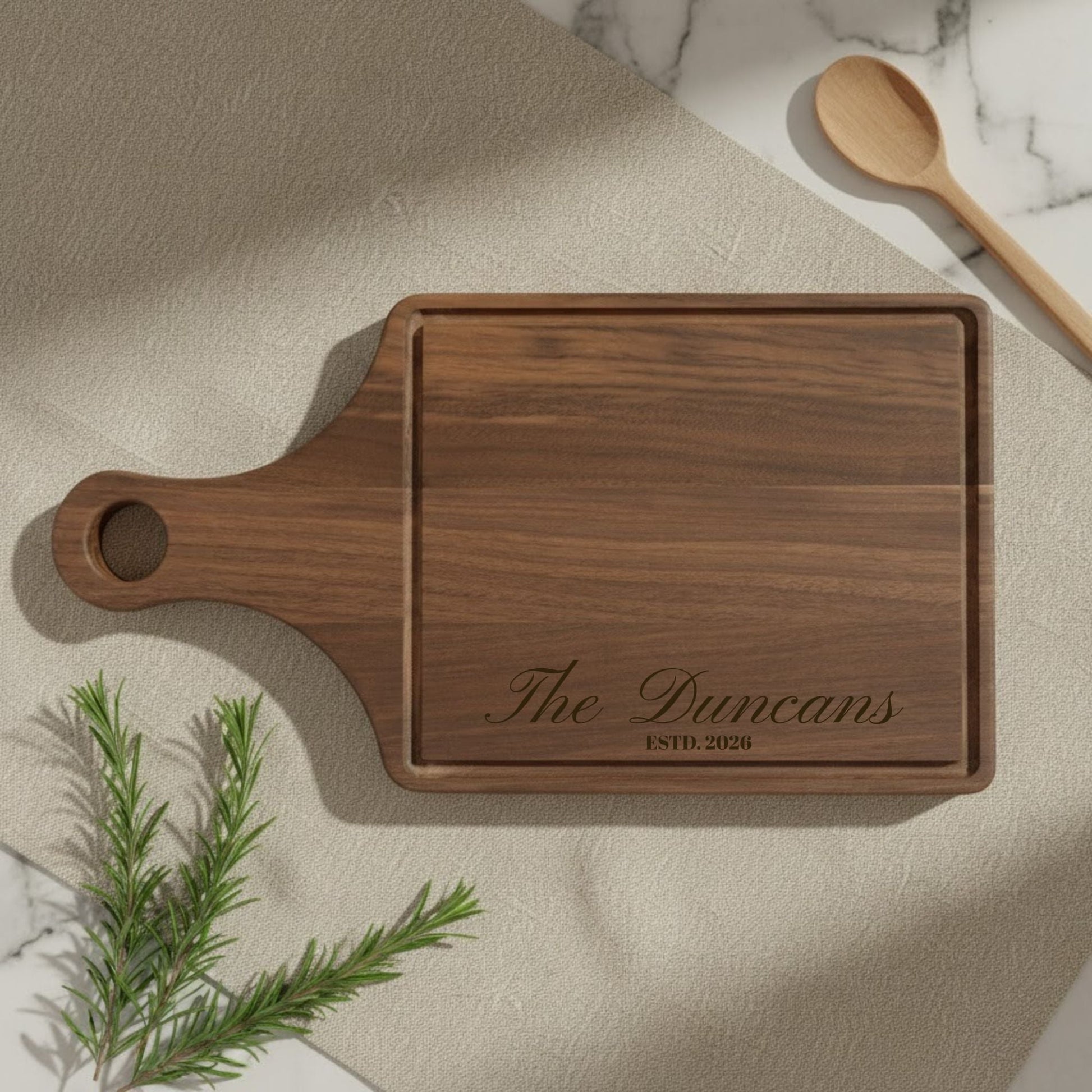 Engraved Personalized Wooden Cutting Board - BACHGEARS