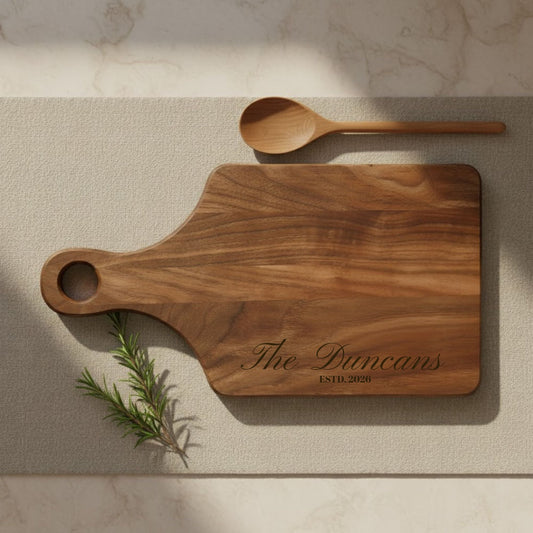 Engraved Personalized Wooden Cutting Board - BACHGEARS