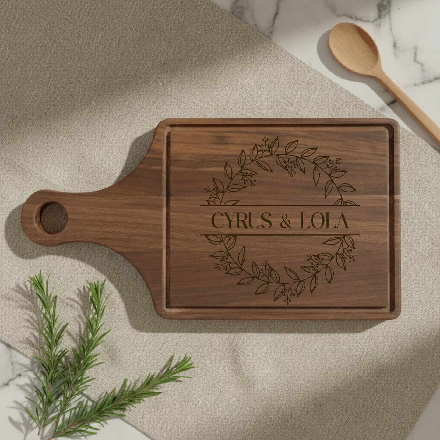 Personalized Engraved Wooden Cutting Board - BACHGEARS