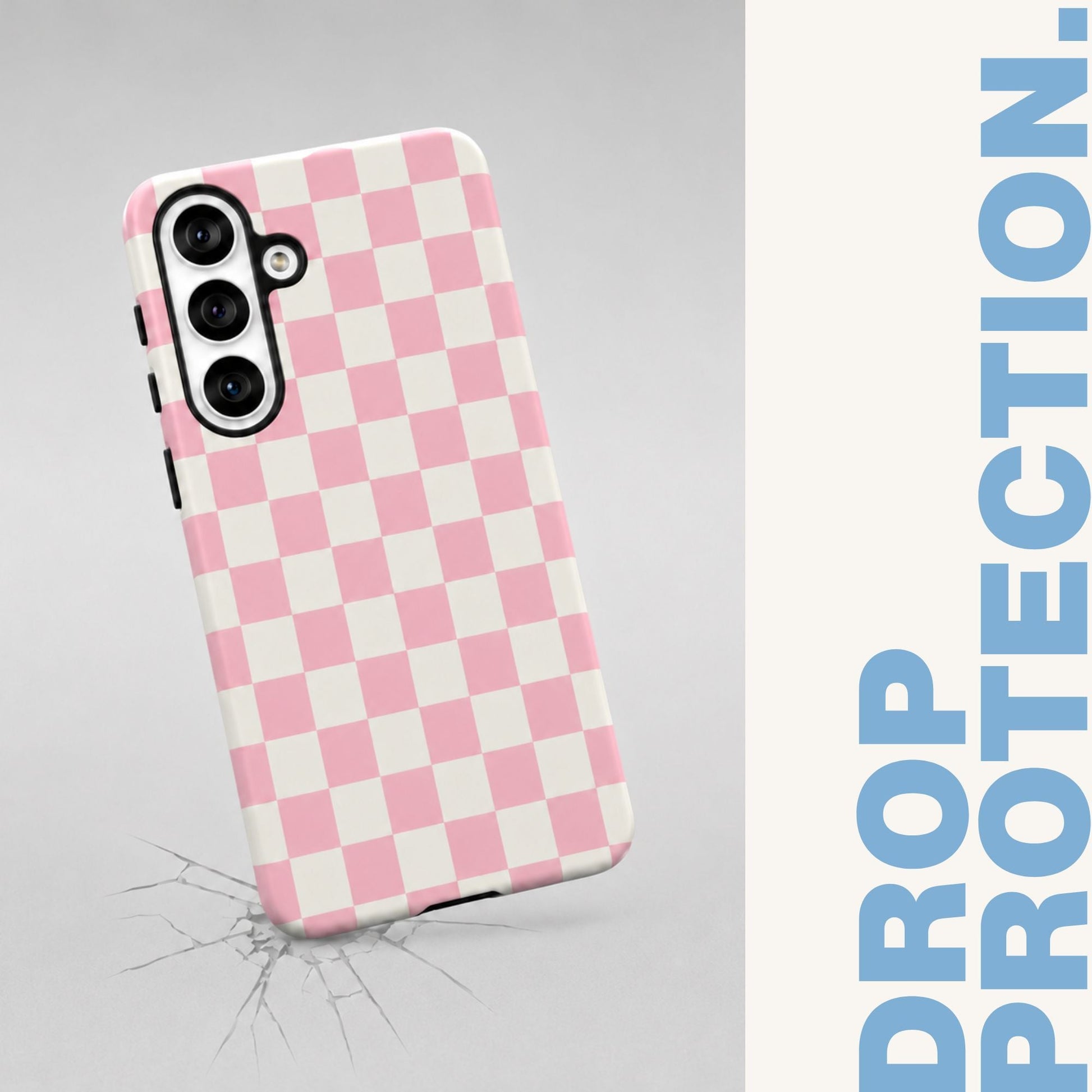 Pink Checkerboard Samsung Tough Phone Case - BACHGEARS