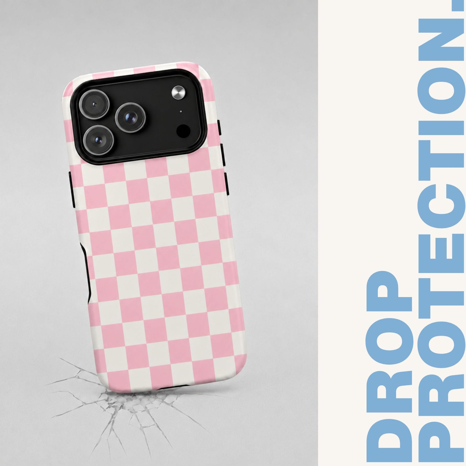 Pink Checkerboard Tough Magnetic Phone Case - BACHGEARS