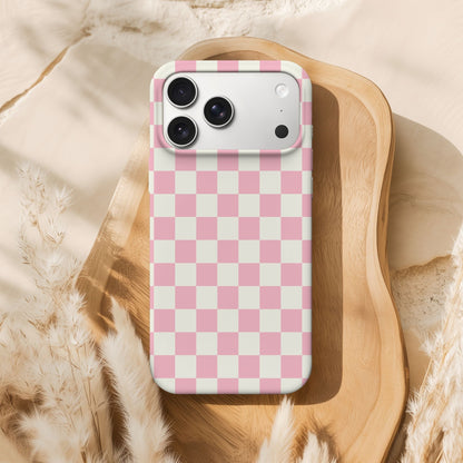 Pink Checkerboard Tough Magnetic Phone Case - BACHGEARS