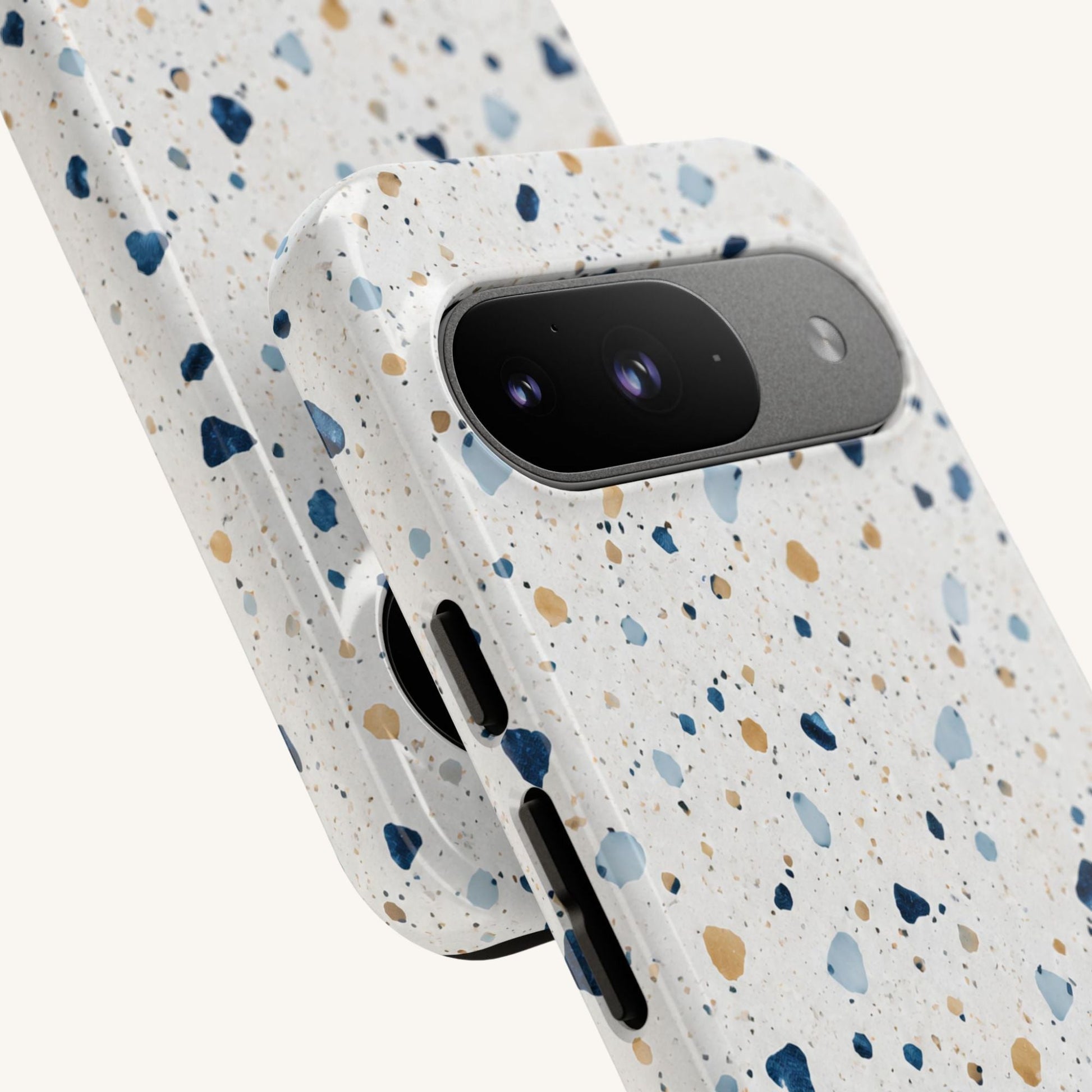 White Terrazzo Google Pixel Tough Case - BACHGEARS