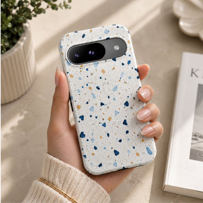 White Terrazzo Google Pixel Tough Case - BACHGEARS