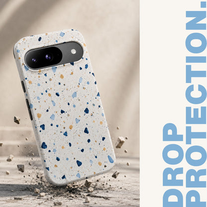 White Terrazzo Google Pixel Tough Case - BACHGEARS