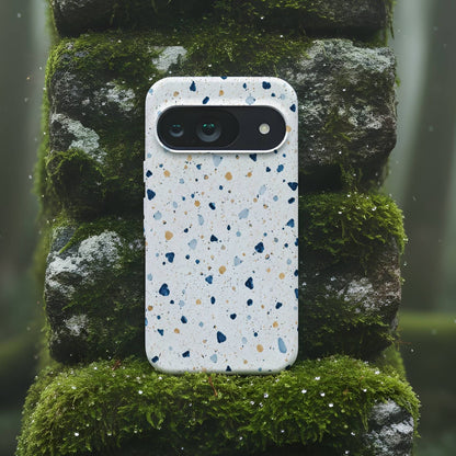 White Terrazzo Google Pixel Tough Case - BACHGEARS