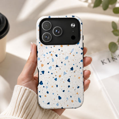 White Terrazzo MagSafe Tough iPhone Case - BACHGEARS