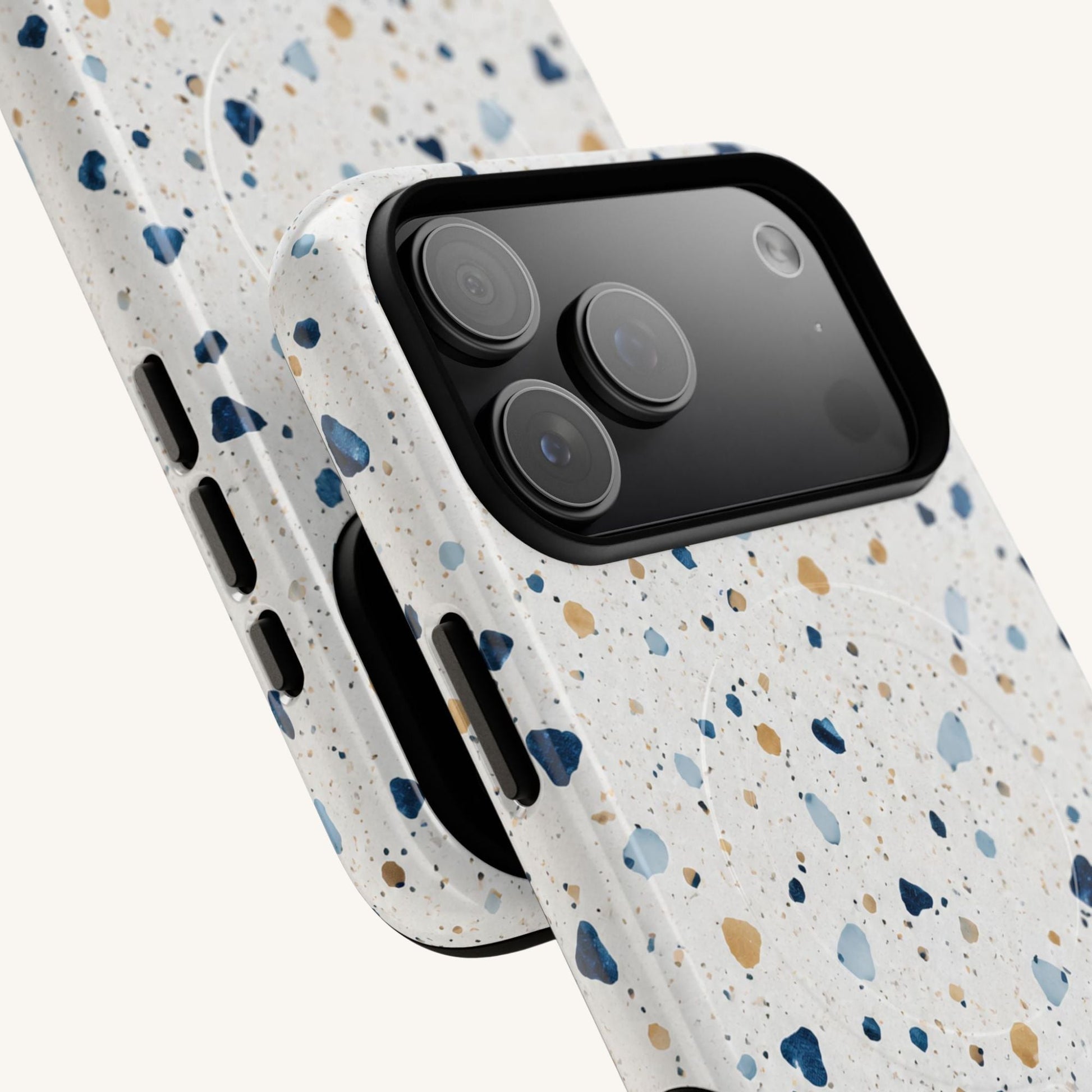 White Terrazzo MagSafe Tough iPhone Case - BACHGEARS