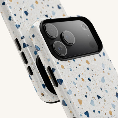 White Terrazzo MagSafe Tough iPhone Case - BACHGEARS