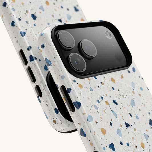 White Terrazzo MagSafe Tough iPhone Case - BACHGEARS