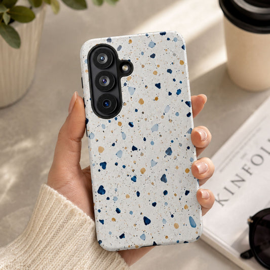 White Terrazzo Samsung Tough Case - BACHGEARS