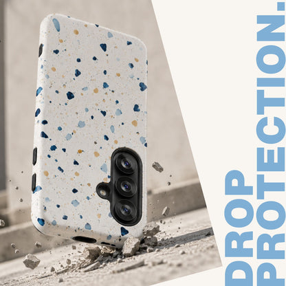 White Terrazzo Samsung Tough Case - BACHGEARS